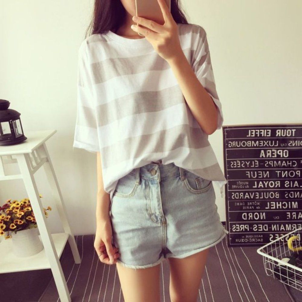Round Neck Striped T-Shirt